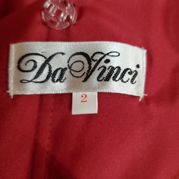 Da Vinci Red Satin Lace-Up Dress with Pockets - Picture 11 of 15